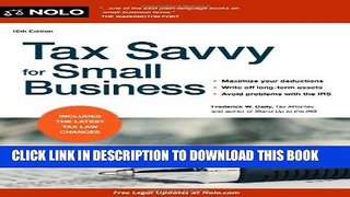 [Read PDF] Tax Savvy for Small Business, 16th Edition Ebook Free