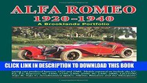 [PDF] Alfa Romeo 1920-1940: A Brooklands Portfolio Full Online