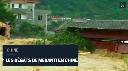 Les images des dégâts du typhon Meranti en Chine