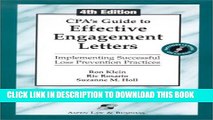 [Read PDF] CPAs Guide to Effective Engagement Letters Download Online