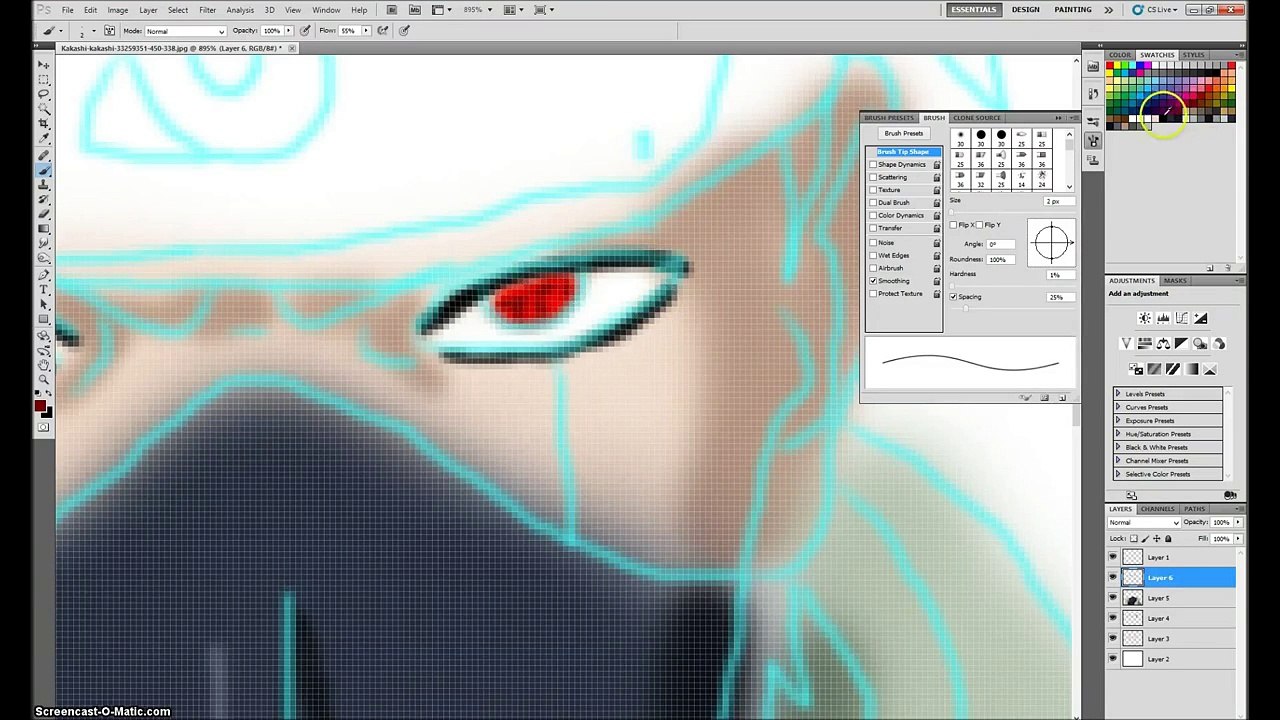 Naruto - Kakashi - Speedpainting in Photoshop
