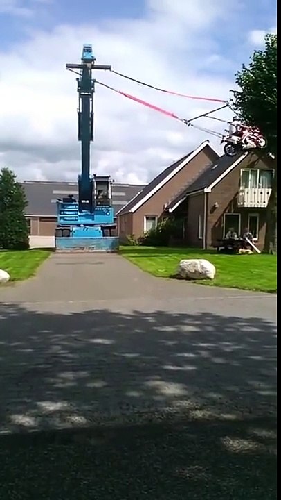 Behold The Epic Motorcycle Swing...