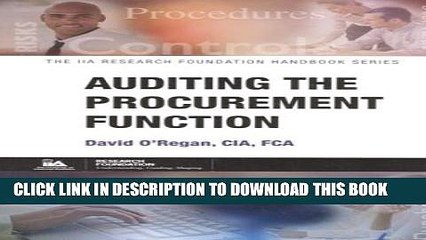 [Read PDF] Auditing the Procurement Function (The Iia Research Foundation Handbook Series)