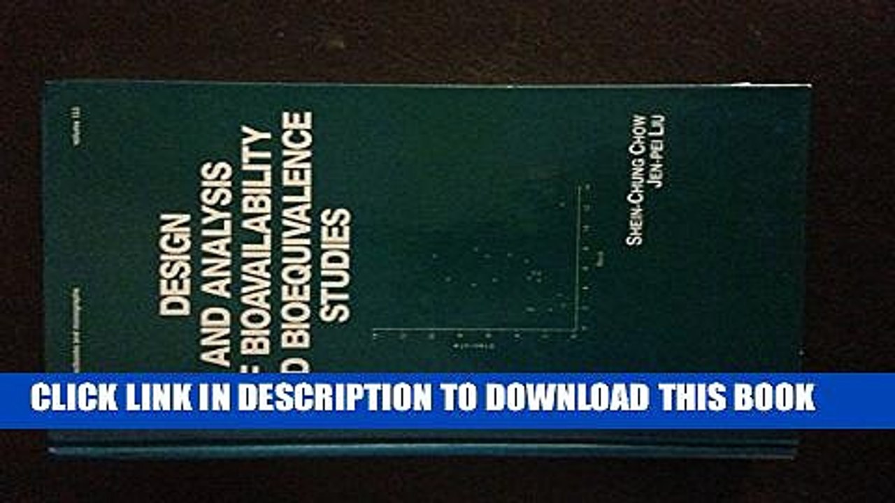 [PDF] Design and Analysis of Bioavailability and Bioequivalence Studies (Statistics: a Series of