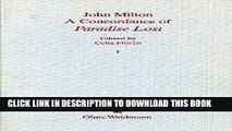 [PDF] John Milton: A Concordance of Paradise Lost (Alpha-Omega Series) Popular Online