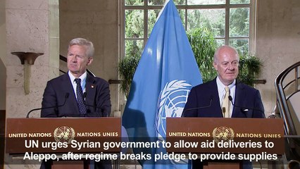 UN urges Syria regime to allow aid deliveries