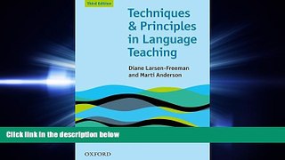 different   Techniques and Principles in Language Teaching