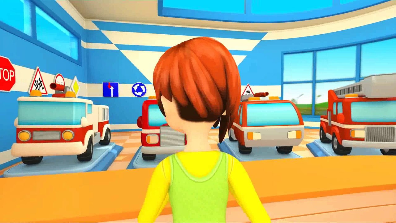 Animation. Car School. 3D cartoon and Animated series. How to be a Fire Truck