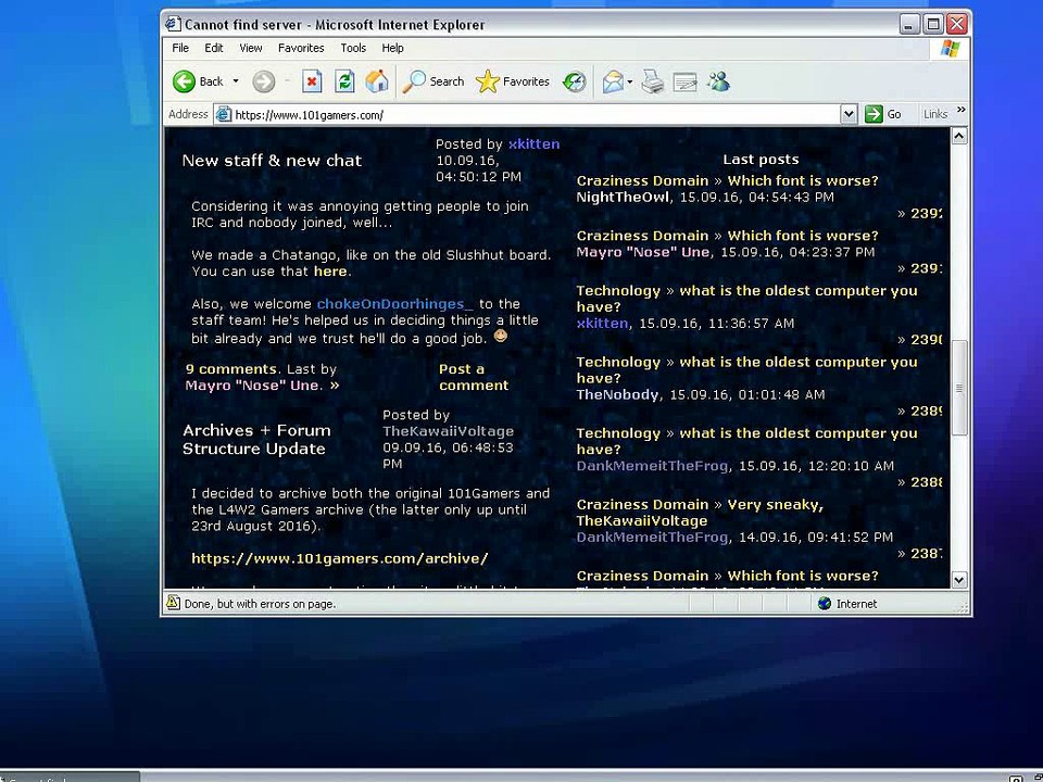 Internet Explorer 6 in 2016