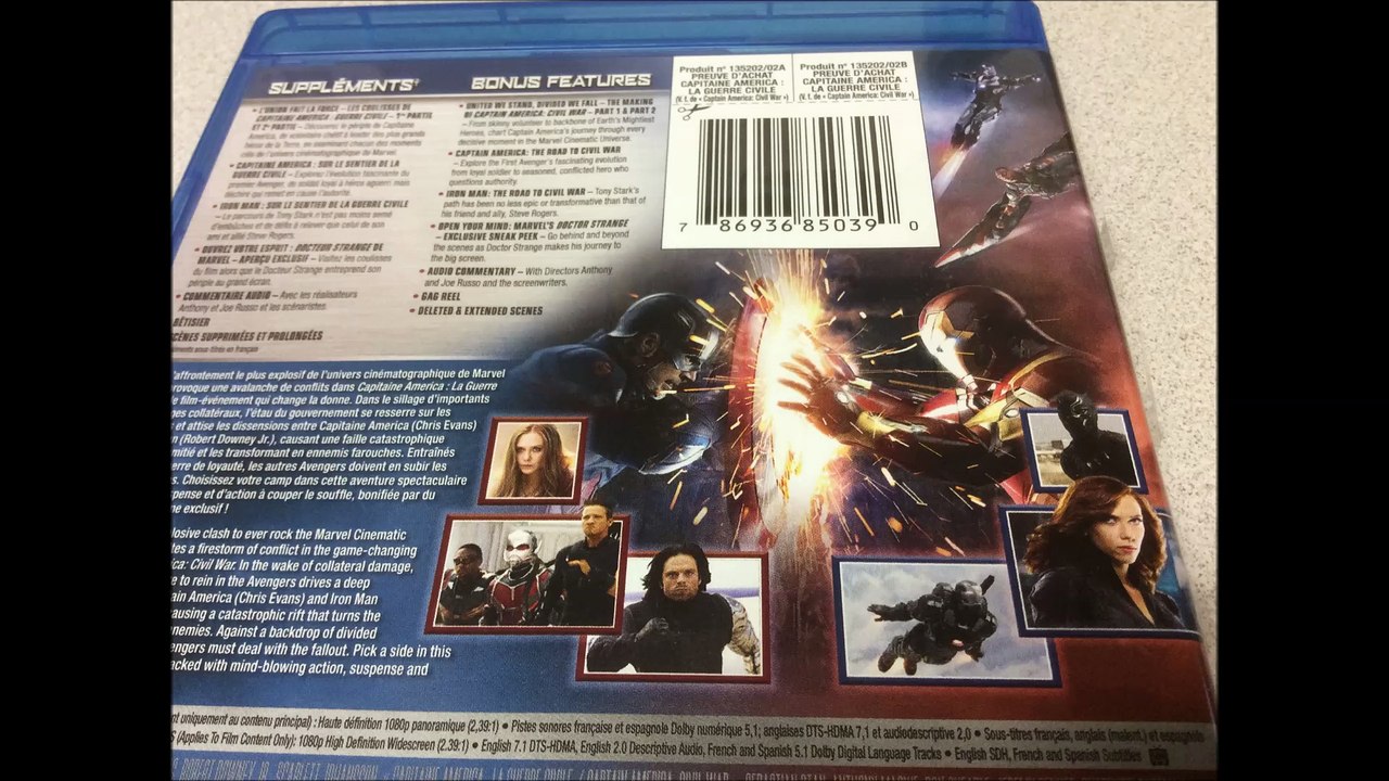 Critique Blu-ray Captain America - Civil War