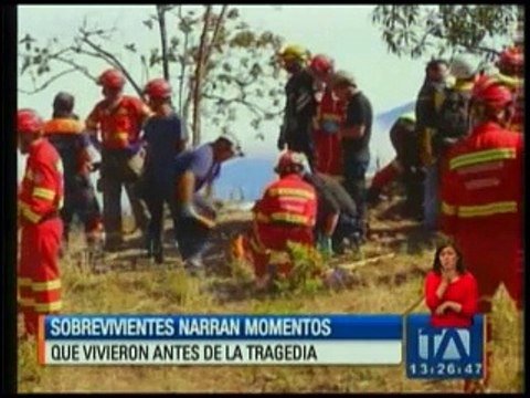 Sobrevivientes narran momentos que vivieron antes de la tragedia