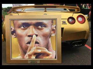 El hermoso vehiculo de oro que acaba de mostrar el que mas corre