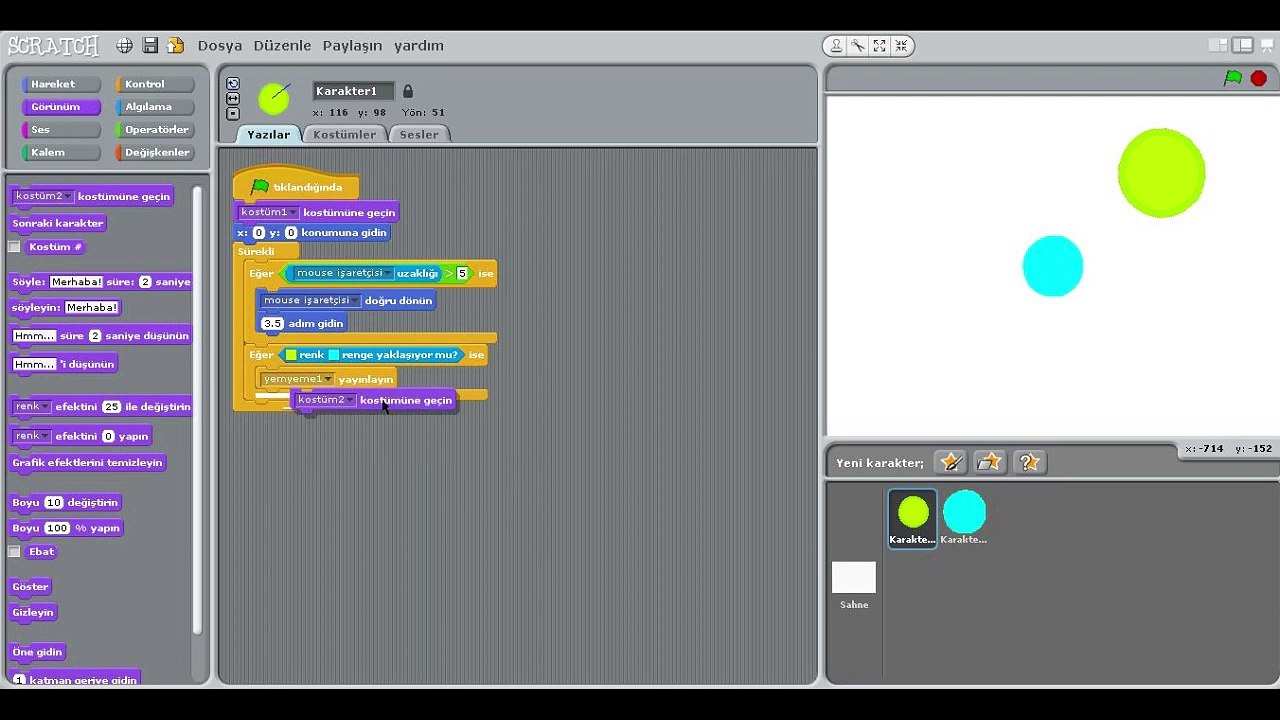 Scratch Eğitimi - Singleplayer Agar.io Yapımı #1