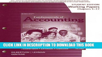 [PDF] Working Papers for Gilbertson/Lehman/Gentene s Fundamentals of Accounting: Course 1, 10th