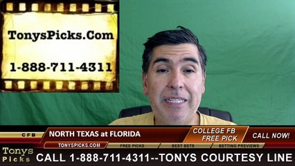 Florida Gators vs. North Texas Mean Green Free Pick Prediction NCAA College Football Odds Preview 9/17/2016