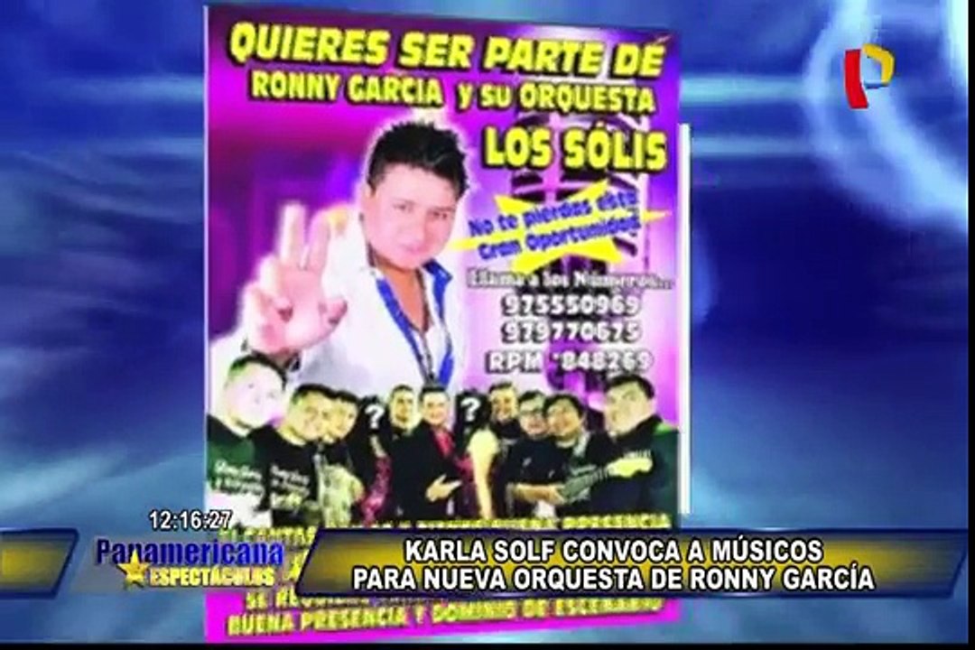 Karla Solf convoca a músicos para nueva orquesta de Ronny García