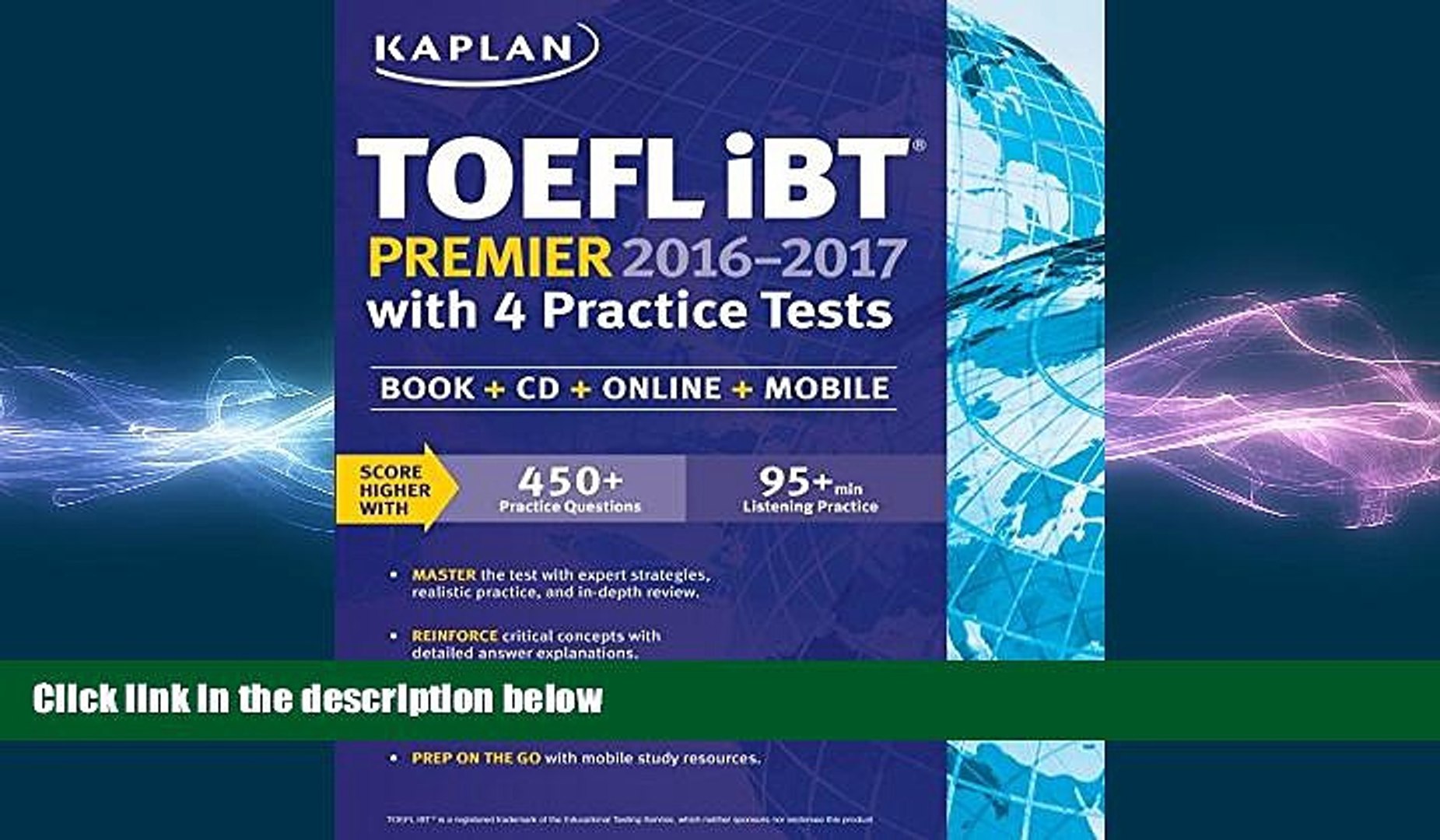 Big Deals Kaplan Toefl Ibt Premier 2016 2017 With 4 Practice Tests Book Cd Online Mobile - 