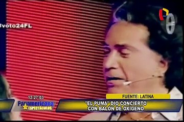 El ‘Puma’ Rodríguez: así fue su concierto conectado a un balón de oxígeno