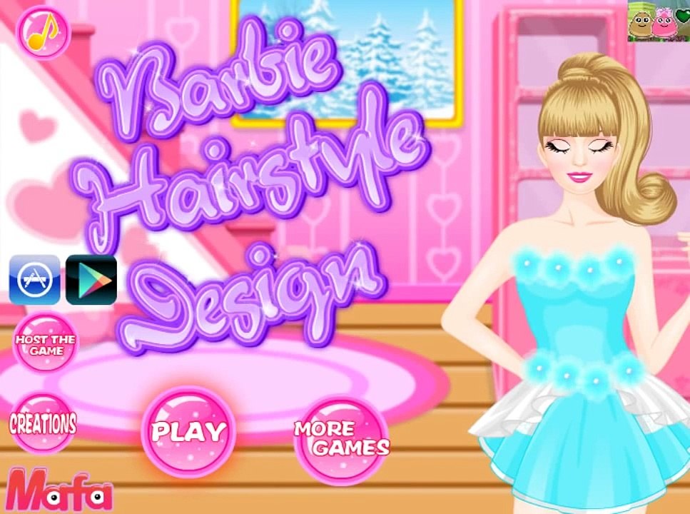 Girl Games - Barbie games - Stylish hairstyle for Barbie! Cartoons for girls! Children's cartoons!