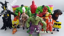 Play Doh & Toys | PLAY DOH SURPRISE EGGS with Surprise Toys | Spongebob | star Was | Hulk