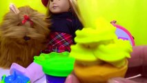 American Girl Isabelle goes to Paris, doll dress up, toy puppy, Play-Doh bakery