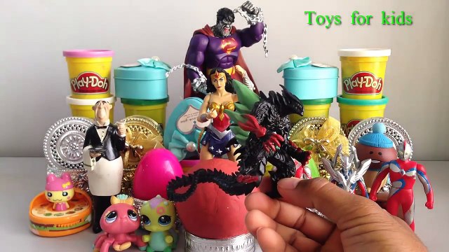 Play Doh Toys | PLAY DOH SURPRISE EGGS Toys | Marvel Superman | My Littlest Pet Shop | UItraman