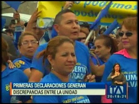 Primeras declaraciones generan discrepancia en La Unidad