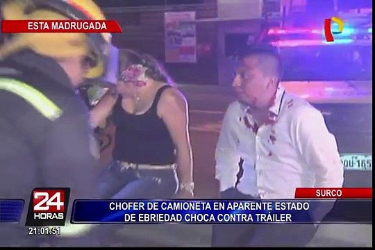 Surco: accidente de tránsito deja dos personas heridas