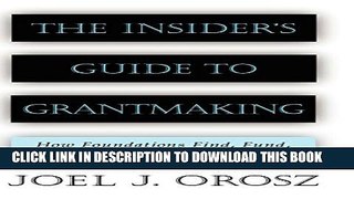 New Book The Insider s Guide to Grantmaking