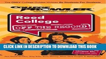 [PDF] Reed College or 2007 (College Prowler: Reed College Off the Record) Popular Online