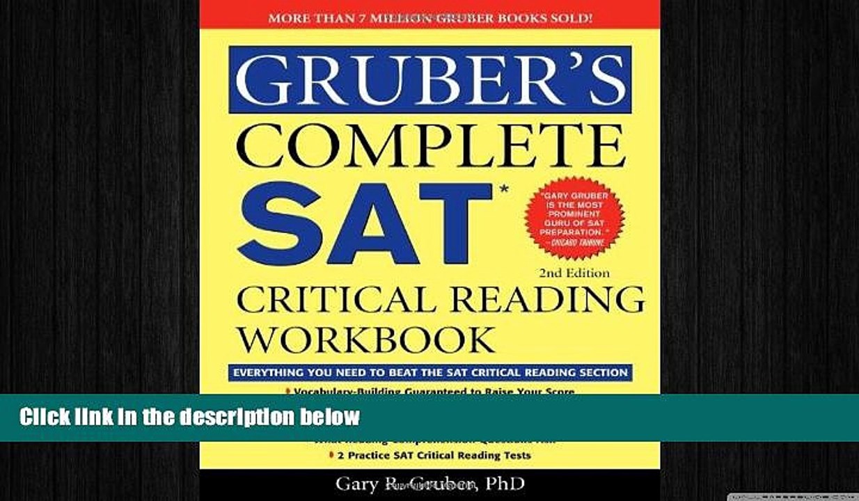 EBOOK ONLINE  Gruber s Complete SAT Critical Reading Workbook  FREE BOOOK ONLINE