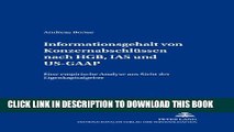 [Read PDF] Informationsgehalt von KonzernabschlÃ¼ssen nach HGB, IAS und US-GAAP: Eine empirische