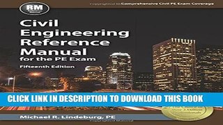 New Book Civil Engineering Reference Manual for the PE Exam, 15th Ed