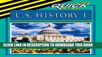 New Book U.S. History I (Cliffs Quick Review)