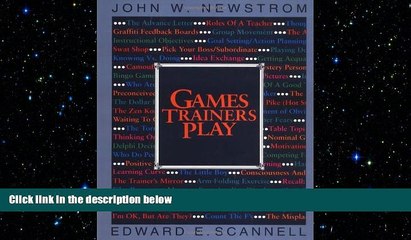 READ book  Games Trainers Play (McGraw-Hill Training Series)  BOOK ONLINE