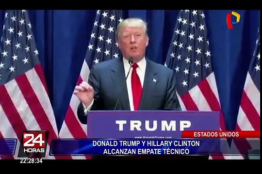 EEUU: encuesta revela empate técnico entre Donald Trump y Hillary Clinton