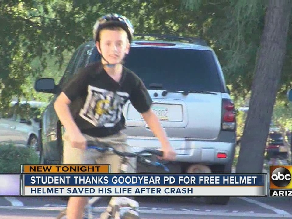 Helmet given to Goodyear child by police gets cracked in fall
