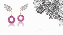 Introducing Berries Collection ~ Colored Stone Diamond Gold Earrings