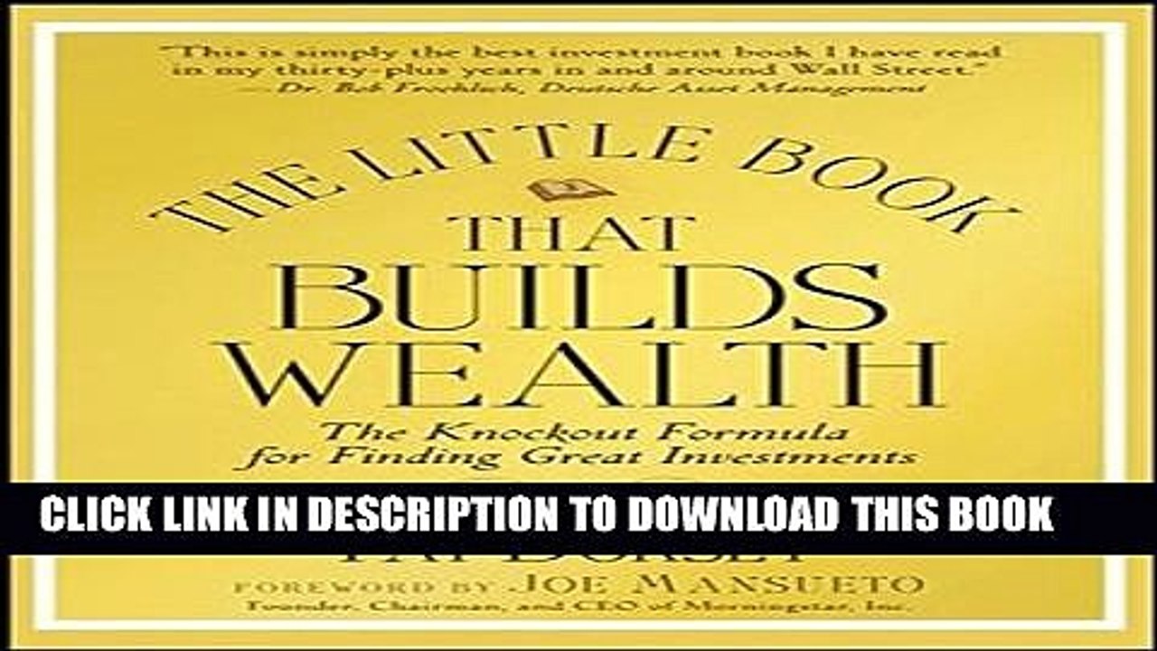 [PDF] The Little Book That Builds Wealth: The Knockout Formula for Finding Great Investments