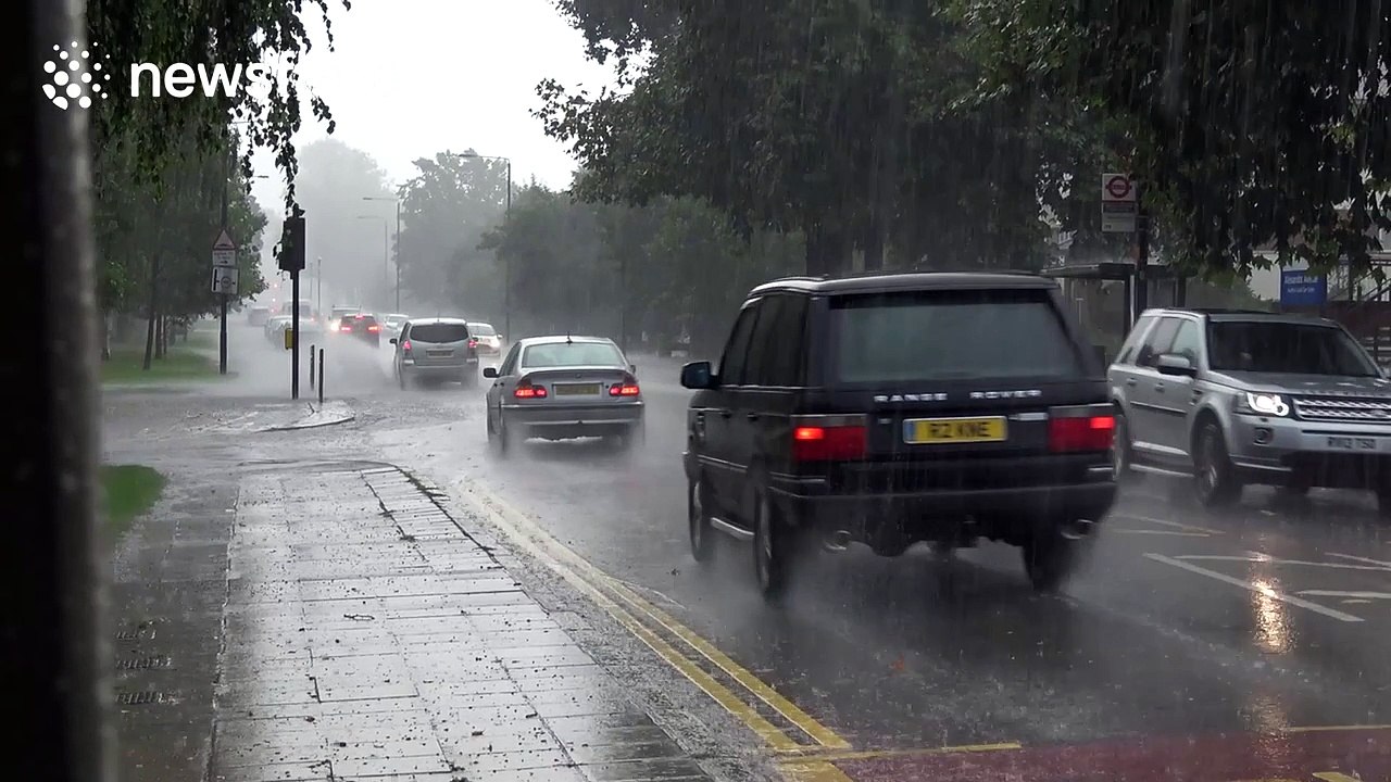 Violent thunderstorms bring floods to London