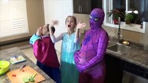 SuperHeroes ForReal Compilations Pregnant Pink SpiderGirl Spiderman Frozen Elsa Maleficent Prank-HmAHiVS57VE