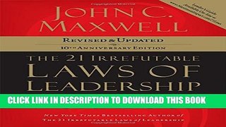 Collection Book The 21 Irrefutable Laws of Leadership Workbook: Revised and   Updated