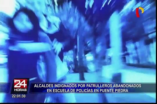 Alcaldes indignados por patrulleros abandonados en escuela de la PNP