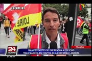 Francia: manifestantes se enfrentaron a policías tras marcha