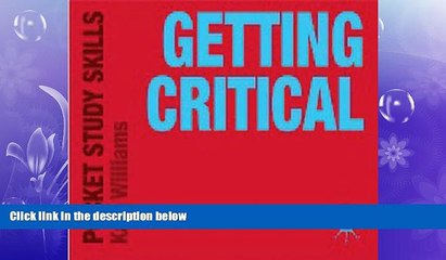 READ book  Getting Critical (Pocket Study Skills) READ ONLINE