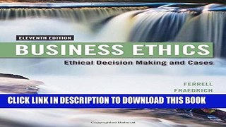 New Book Business Ethics: Ethical Decision Making   Cases