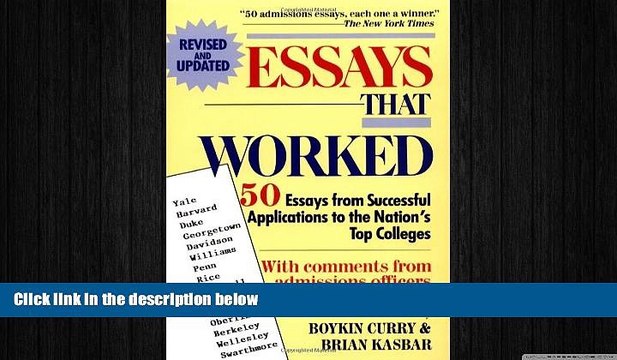 READ book Essays That Worked: 50 Essays from Successful Applications to the Nation s Top