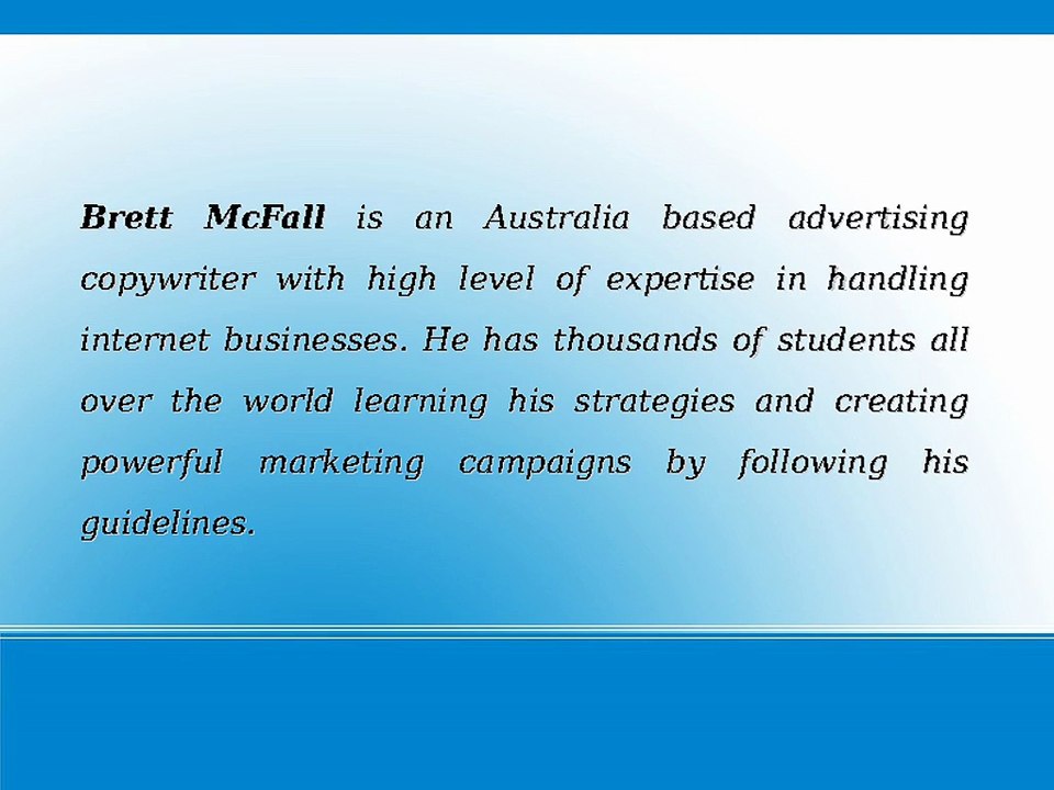 Brett McFall Has Thousands of Students All Over the World Learning His Marketing Strategies