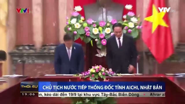 Chủ tịch nước Trần Đại Quang tiếp Thống đốc tỉnh Aichi, Nhật Bản