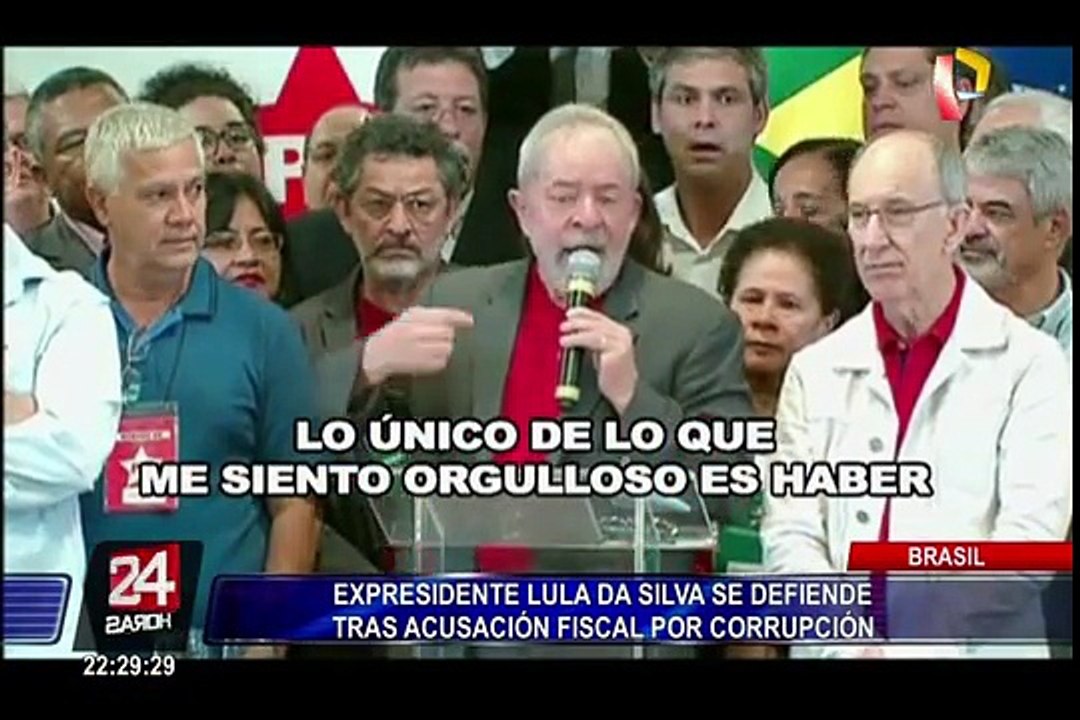 Lula da Silva se defiende tras acusación por corrupción